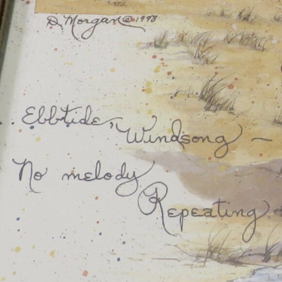 D. Morgan picture in distressed wood frame and glass 11" Coastal - Picture 4 of 11